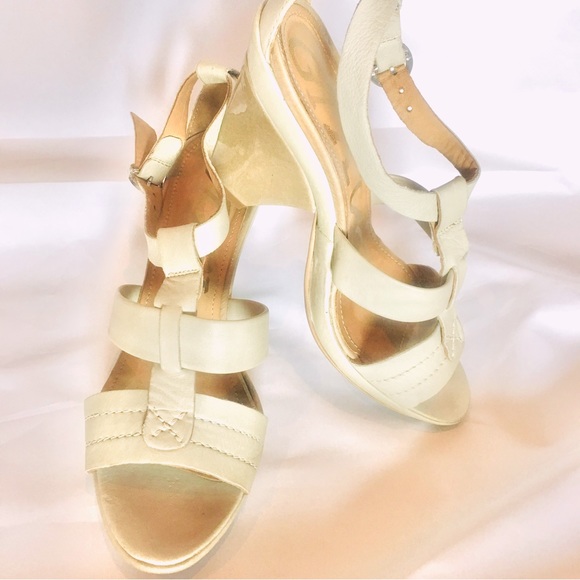 Gixus tan light brown soft leather hand crafted platform sandals EU 39 US 9 - Picture 6 of 7